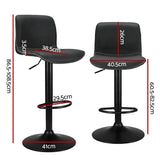 Darrahopens Furniture > Bar Stools & Chairs Artiss 2x Bar Stools Kitchen Swivel Bar Stool Gas Lift Chairs Barstools Black