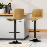 Darrahopens Furniture > Bar Stools & Chairs Artiss 2x Bar Stools Kitchen Swivel Bar Stool Gas Lift Chairs Barstools Brown