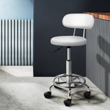 Darrahopens Furniture > Bar Stools & Chairs Artiss 2X Saddle Salon Stool Swivel Backrest Chair Barber Chair Hydraulic Lift
