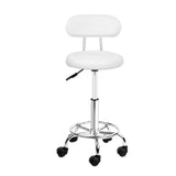 Darrahopens Furniture > Bar Stools & Chairs Artiss 2X Saddle Salon Stool Swivel Backrest Chair Barber Chair Hydraulic Lift