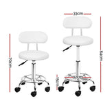 Darrahopens Furniture > Bar Stools & Chairs Artiss 2X Saddle Salon Stool Swivel Backrest Chair Barber Chair Hydraulic Lift