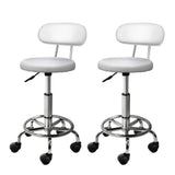 Darrahopens Furniture > Bar Stools & Chairs Artiss 2X Saddle Salon Stool Swivel Backrest Chair Barber Chair Hydraulic Lift
