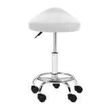 Darrahopens Furniture > Bar Stools & Chairs Artiss 2X Saddle Salon Stool Swivel Barber Hair Dress Chair Hydraulic Lift White