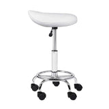 Darrahopens Furniture > Bar Stools & Chairs Artiss 2X Saddle Salon Stool Swivel Barber Hair Dress Chair Hydraulic Lift White