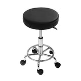 Darrahopens Furniture > Bar Stools & Chairs Artiss 2X Salon Stool Round Swivel Barber Hair Bar Stools Hydraulic Lift Black