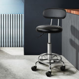 Darrahopens Furniture > Bar Stools & Chairs Artiss 2X Salon Stool Swivel Backrest Chair Barber Hairdressing Hydraulic Height