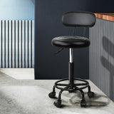 Darrahopens Furniture > Bar Stools & Chairs Artiss 2X Salon Stool Swivel Backrest Chair Barber Hairdressing Hydraulic Lift