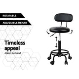 Darrahopens Furniture > Bar Stools & Chairs Artiss 2X Salon Stool Swivel Backrest Chair Barber Hairdressing Hydraulic Lift