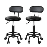 Darrahopens Furniture > Bar Stools & Chairs Artiss 2X Salon Stool Swivel Backrest Chair Barber Hairdressing Hydraulic Lift