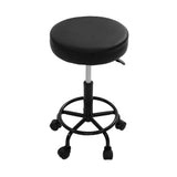 Darrahopens Furniture > Bar Stools & Chairs Artiss 2X Salon Stool Swivel Round Barber Hair Bar Stools Hydraulic Lift Black