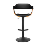 Darrahopens Furniture > Bar Stools & Chairs Artiss 2X Wooden Bar Stools Kitchen Swivel Gas Lift Bar Stool Chairs Leather