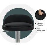 Darrahopens Furniture > Bar Stools & Chairs Artiss 4x Bar Stools PU Leather Gas Lift Black