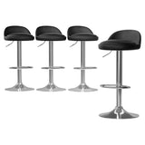 Darrahopens Furniture > Bar Stools & Chairs Artiss 4x Bar Stools PU Leather Gas Lift Black