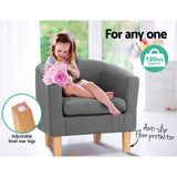 darrahopens Furniture > Bar Stools & Chairs Artiss Abby Fabric Armchair - Grey