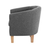 darrahopens Furniture > Bar Stools & Chairs Artiss Abby Fabric Armchair - Grey