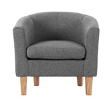 darrahopens Furniture > Bar Stools & Chairs Artiss Abby Fabric Armchair - Grey