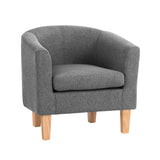 darrahopens Furniture > Bar Stools & Chairs Artiss Abby Fabric Armchair - Grey
