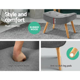 darrahopens Furniture > Bar Stools & Chairs Artiss Armchair and Ottoman - Grey