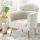 Darrahopens Furniture > Bar Stools & Chairs Artiss Armchair Boucle Fabric White Yoli