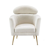 Darrahopens Furniture > Bar Stools & Chairs Artiss Armchair Boucle Fabric White Yoli