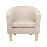 darrahopens Furniture > Bar Stools & Chairs Artiss Armchair Lounge Chair Tub Accent Armchairs Fabric Sofa Chairs Beige