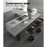 darrahopens Furniture > Bar Stools & Chairs Artiss Bar Stool Curved Gas Lift PU Leather - Black and Wood