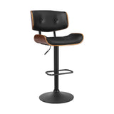 darrahopens Furniture > Bar Stools & Chairs Artiss Bar Stool Gas Lift Wooden PU Leather - Black and Wood