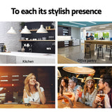 darrahopens Furniture > Bar Stools & Chairs Artiss Bar Stool Industrial Round Seat Wood Metal - Black and Brown