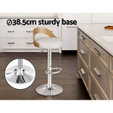 Darrahopens Furniture > Bar Stools & Chairs Artiss Bar Stools Kitchen Gas Lift Wooden Stool Metal Barstools White Swivel