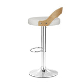 Darrahopens Furniture > Bar Stools & Chairs Artiss Bar Stools Kitchen Gas Lift Wooden Stool Metal Barstools White Swivel