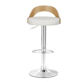 Darrahopens Furniture > Bar Stools & Chairs Artiss Bar Stools Kitchen Gas Lift Wooden Stool Metal Barstools White Swivel
