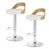 Darrahopens Furniture > Bar Stools & Chairs Artiss Bar Stools Kitchen Gas Lift Wooden Stool Metal Barstools White Swivel