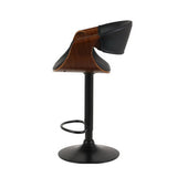 darrahopens Furniture > Bar Stools & Chairs Artiss Bar Stools Swivel Chair Kitchen Gas Lift Wooden Bar Stool Leather Black