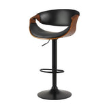 darrahopens Furniture > Bar Stools & Chairs Artiss Bar Stools Swivel Chair Kitchen Gas Lift Wooden Bar Stool Leather Black