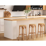 Darrahopens Furniture > Bar Stools & Chairs Artiss Bar Stools Wooden Stool Counter Chair Kitchen Barstools Rattan Seat
