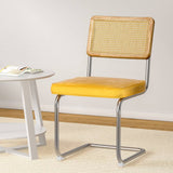 Darrahopens Furniture > Bar Stools & Chairs Artiss Cantilevered Dining Chairs Set Of 2 Yellow Velvet