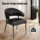 Darrahopens Furniture > Bar Stools & Chairs Artiss Dining Chairs Black PU Leather Yolanda