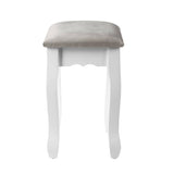 darrahopens Furniture > Bar Stools & Chairs Artiss Dressing Table Stool Makeup Chair Bedroom Vanity Velvet Fabric Grey