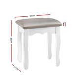 darrahopens Furniture > Bar Stools & Chairs Artiss Dressing Table Stool Makeup Chair Bedroom Vanity Velvet Fabric Grey