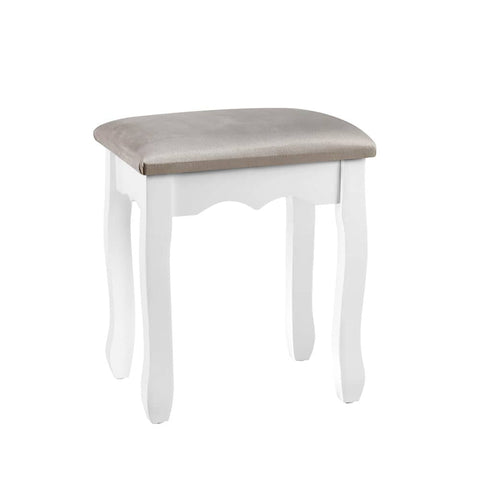 darrahopens Furniture > Bar Stools & Chairs Artiss Dressing Table Stool Makeup Chair Bedroom Vanity Velvet Fabric Grey