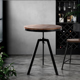 darrahopens Furniture > Bar Stools & Chairs Artiss Elm Wood Round Dining Table - Dark Brown