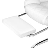 Darrahopens Furniture > Bar Stools & Chairs Artiss Executive Office Chair Leather Footrest White