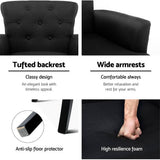 darrahopens Furniture > Bar Stools & Chairs Artiss French Lorraine Chair Retro Wing - Black