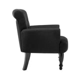 darrahopens Furniture > Bar Stools & Chairs Artiss French Lorraine Chair Retro Wing - Black