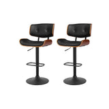 Darrahopens Furniture > Bar Stools & Chairs Artiss Kitchen Bar Stools Gas Lift Stool Chairs Swivel Barstool Leather Black x2