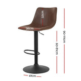 darrahopens Furniture > Bar Stools & Chairs Artiss Kitchen Bar Stools Gas Lift Stool Chairs Swivel Barstools Vintage Fabric