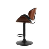 darrahopens Furniture > Bar Stools & Chairs Artiss Kitchen Bar Stools Swivel Gas Lift Wooden Stool Metal Black Barstools