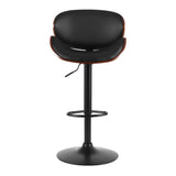 darrahopens Furniture > Bar Stools & Chairs Artiss Kitchen Bar Stools Swivel Gas Lift Wooden Stool Metal Black Barstools