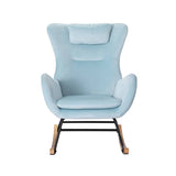 Darrahopens Furniture > Bar Stools & Chairs Artiss Rocking Chair Velvet Armchair Feeding Chair Blue