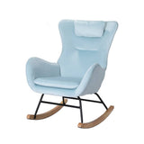 Darrahopens Furniture > Bar Stools & Chairs Artiss Rocking Chair Velvet Armchair Feeding Chair Blue